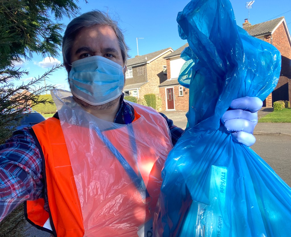 Covid-19 volunteer Dominic Pinkney helping with the surge testing in Buckinghamshire